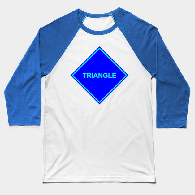 Blue Blue Triangle Baseball T-Shirt by rockcock